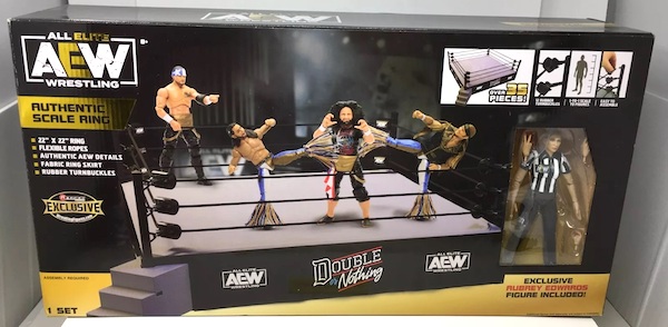 AEW Authentic Scale Ring with Referee Aubrey Edwards. Click to appraise or sell yours today