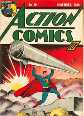 Action Comics #19: World War II themed Superman cover. Click for a free valuation