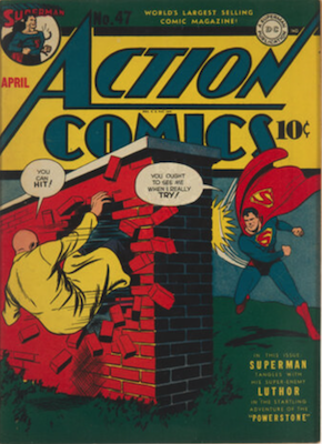 Action Comics #47: 1st Lex Luthor cover. Click to have your Action Comics key issues valued FREE