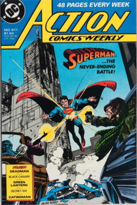 Action Comics #611: New Catwoman costume. Click for values