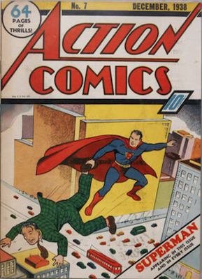 Action Comics #7: Second Superman cover appearance. Click for values