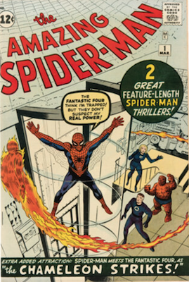 Amazing Spider-Man comic 1 features a crossover appearance by the Fantastic Four. Click to have yours valued, or to sell it!