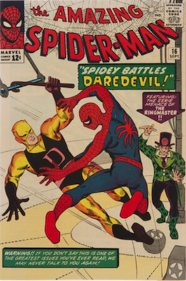 Amazing Spider-Man #16: Daredevil crossover. Click to get a value