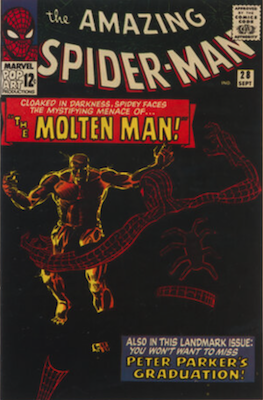 Amazing Spider-Man #28: First Molten Man; rare in high grade. Click for an appraisal