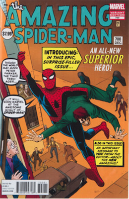 Amazing Spider-Man #700, Ditko Variant Cover. Click for valuation