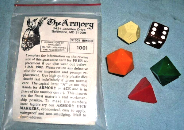Dungeons and Dragons Armory Dice Set, first generation. Click to sell or value yours