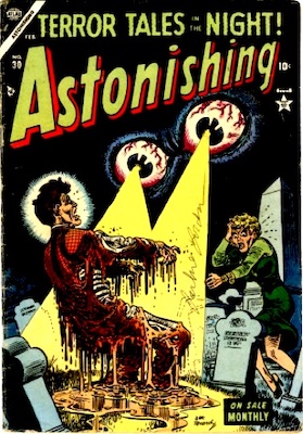 Astonishing comic #30: Alien eye beams melt human victim