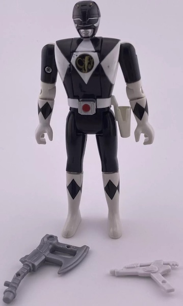 Mighty Morphin Power Rangers Black Ranger Auto Morphin Action Figure out of the pack. Click for valuation