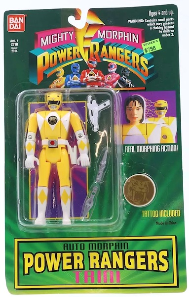 Mighty Morphin Power Rangers Yellow Ranger Auto Morphin Action Figure. Click for a free appraisal
