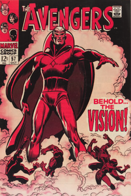 Avengers #57: First Vision. Click for a quote