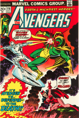 Avengers #116: Vision vs Silver Surfer. Click to value or sell yours