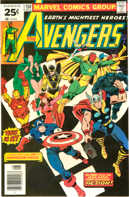 Avengers #150: New Avengers team lineup. Click to sell your copy