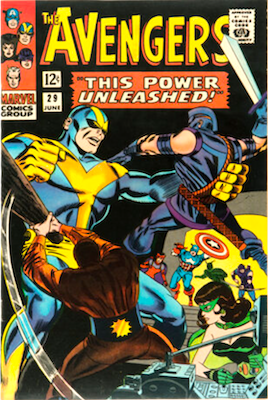 Avengers #29: Black Widow fights the Avengers. Click to appraise your vintage comics