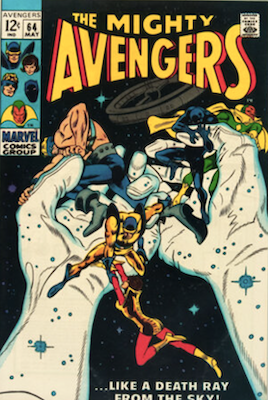 Avengers #64: Hawkeye ingests growth serum and becomes Goliath. Click to have yours valued