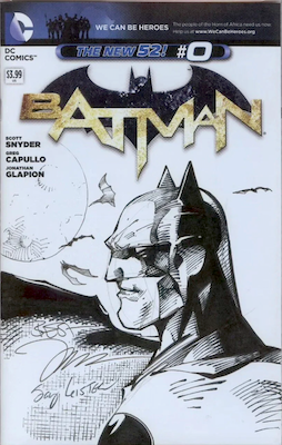 Batman #0 We Can Be Heroes edition (2012). Signature Series pictured. Click to sell your copy