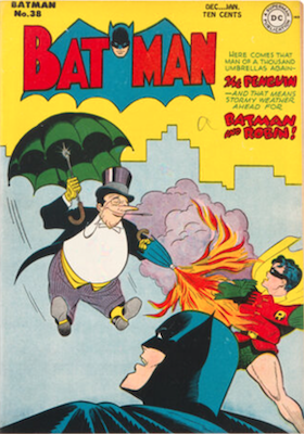 Batman #38: Classic Penguin cover. Click to sell or appraise one