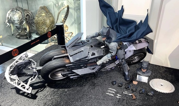 The Flash MMS705 1/6th Scale Batman And Batcycle assembled. Click to value one