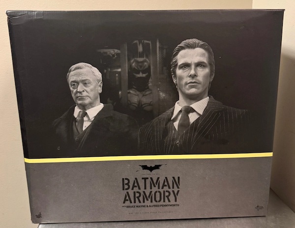 The Dark Knight MMS236 1/6th Scale Batman Amory with Bruce Wayne & Alfred Pennyworth. Click to value or sell one