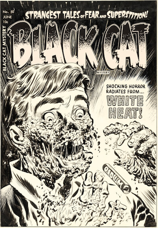 Black Cat Mystery #50: Cover art by Lee Elias