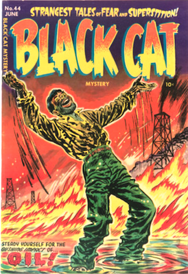 Black Cat horror Comics #44: Mutilated man on cover