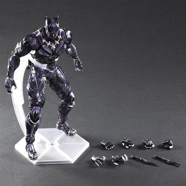 Square Enix Marvel Universe Variant Play Arts Kai Black Panther Figure out of the box. Click to value or sell one