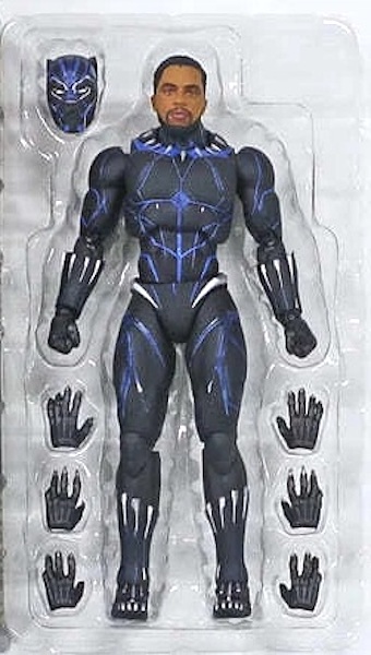 S.H. Figuarts Infinity War Black Panther Figure open box. Click to value one