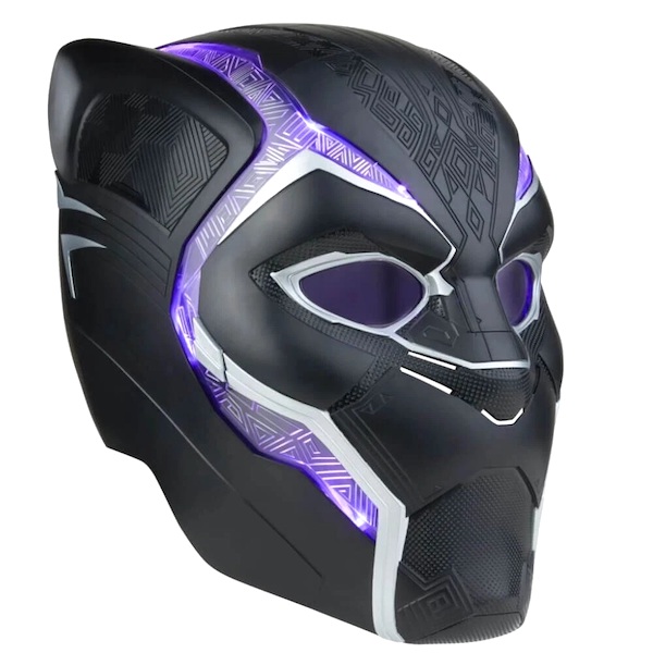 Marvel Legends Series Black Panther Electronic Replica Helmet out of the box. Click to value yours