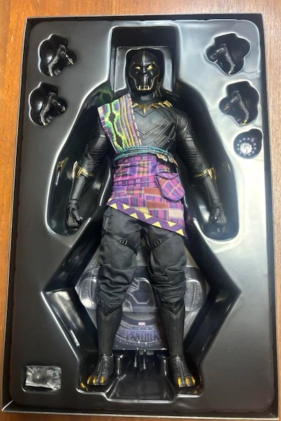 Black Panther MMS487 1/6th Scale Black Panther T'Chaka Figure open box. Click to sell one now