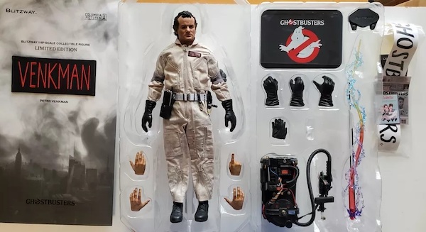 Ghostbusters Peter Venkman 1/6th Scale Action Figure open box. Click to appraise yours