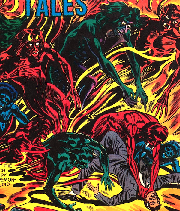 Blue Bolt Weird #119: Demonic cover by LB Cole