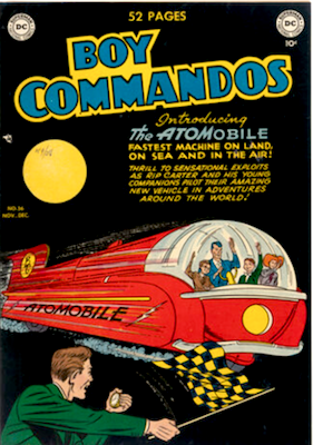 Boy Commandos #36: ATOMobile Sci-Fi cover. Click to value your sci-fi comics