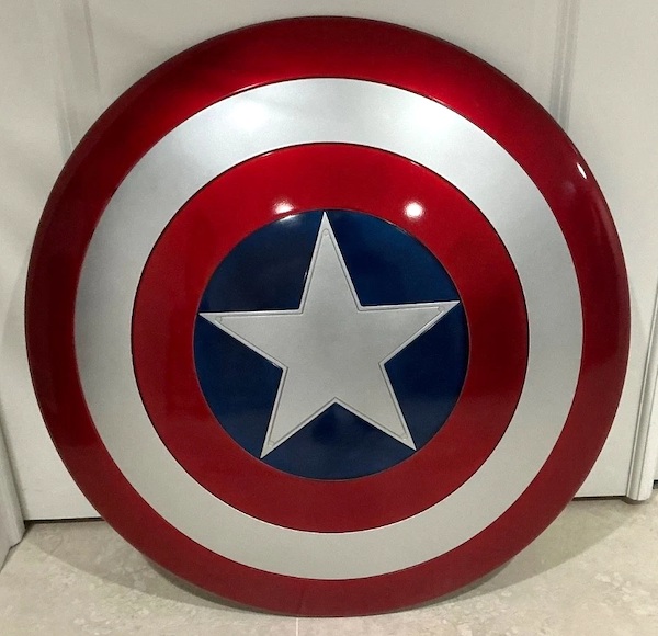 Marvel Legends Captain America Shield Model out of the box. Click to value one