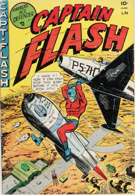 Captain Flash #1: Atomic rocket cover. Click to value yours