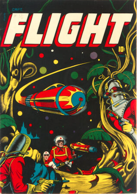 Captain Flight Comics #11: LB Cole science fiction cover. Click to sell one