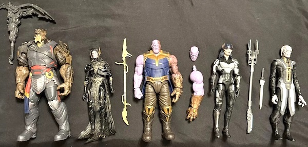 Marvel Legends Children of Thanos Box Set out of the box. Click to value yours
