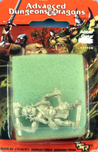 This is an example of the Citadel Miniatures AD&D blister pack. Still sealed packs are collectible