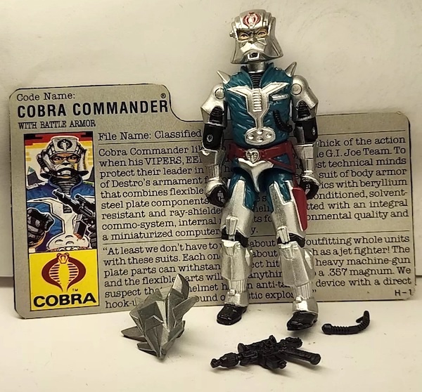 G.I. Joe Cobra Commander with Battle Armor Action Figure out of the pack. Click to appraise or sell yours