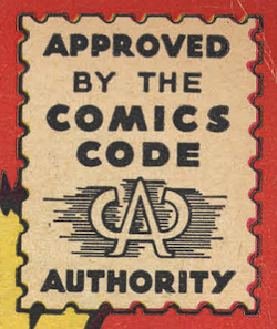 If your comics have this symbol on the cover, then they are less fun! And less valuable as a result of the rules around sex and violence If your comics have this symbol on the cover, then they are less fun! And less valuable as a result of the rules around sex and violence