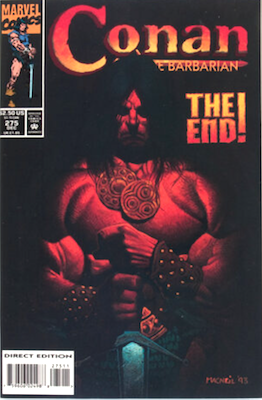 Conan the Barbarian #275. Last issue, all black cover. Click to appraise