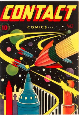 Contact Comics #12: LB Cole sci-fi cover. Click to sell or value one