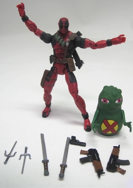 Marvel Legends Series 6 Deadpool Red Foil Poster Variant out of the pack. Click for appraisal