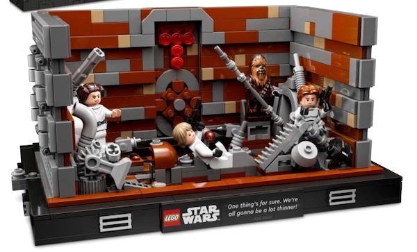 LEGO Star Wars 75339 Death Star Trash Compactor Diorama assembled. Click to value one