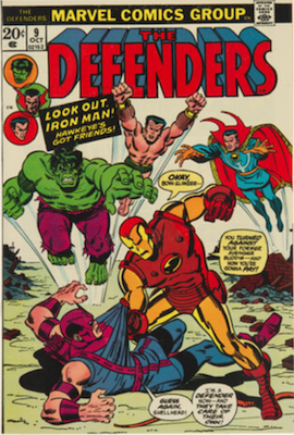Defenders #9: Avengers crossover. Click to have your Avengers comic books valued
