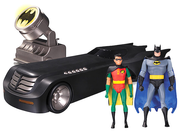 Batman the Animated Series Deluxe Edition Batmobile Action Figure out of the box. Click for a free appraisal of yours