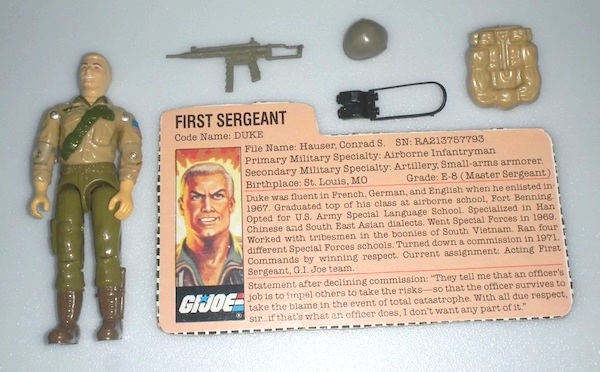 G.I. Joe First Lieutenant Duke Action Figure out of the pack. Click for valuation or to sell