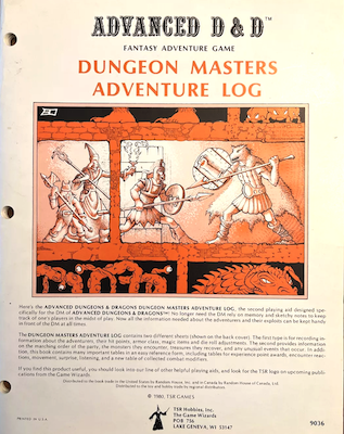 Dungeons and Dragons Dungeon Master's Adventure Log. Click to sell or appraise yours