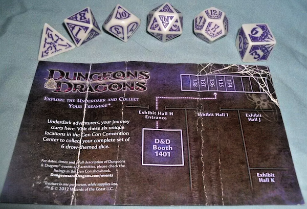 Dungeons and Dragons 2012 Gen Con dice set. Click to sell or appraise yours