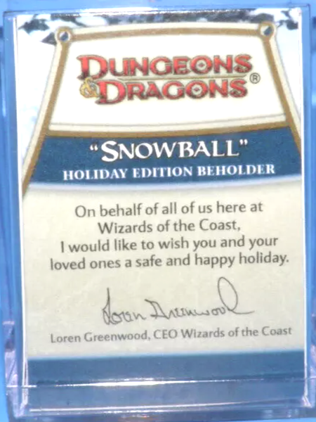 Dungeons and Dragons Snowball the Beholder Employee Gift. Click to sell or value yours