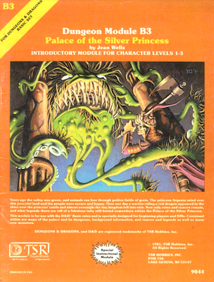 Dungeons and Dragons Modules: B3 Palace of the Silver Princess, orange. Rare! Click to sell or value yours