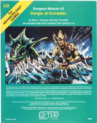 D&D Module U2 Danger at Dunwater (1982). Click to value or sell your copy